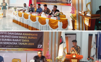 Dok foto: Rakor Persiapan Pelaksanaan Kampanye dan Dana Kampanye Pemilihan Bupati dan Wakil Bupati Kabupaten SBD tahun 2024, Kamis (19/09/2024) di Aula KPU SBD.